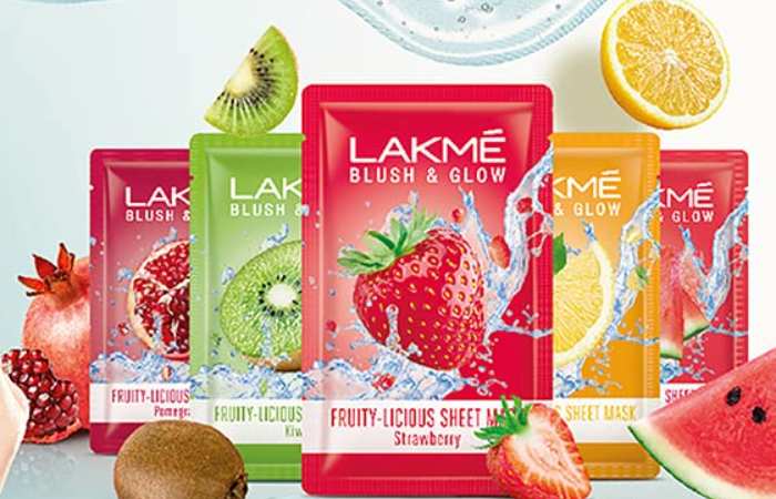 #5 Lakme Blush & Glow Sheet Mask, Pack of 5, Fruit Facial Like Glow! 