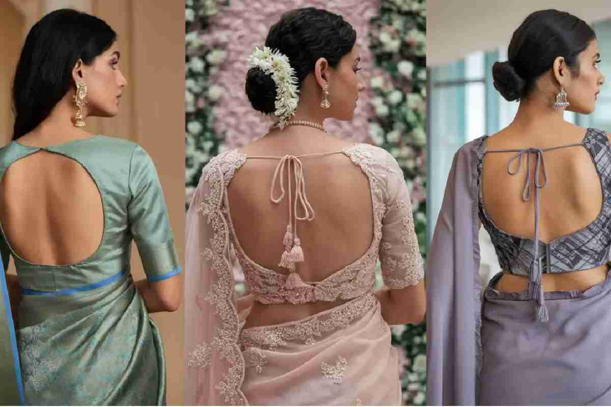 Silk Saree Blouse Back Designs